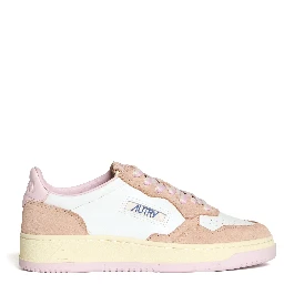 Sneakers Medalist Low In Pelle Bianca, Suede Phard