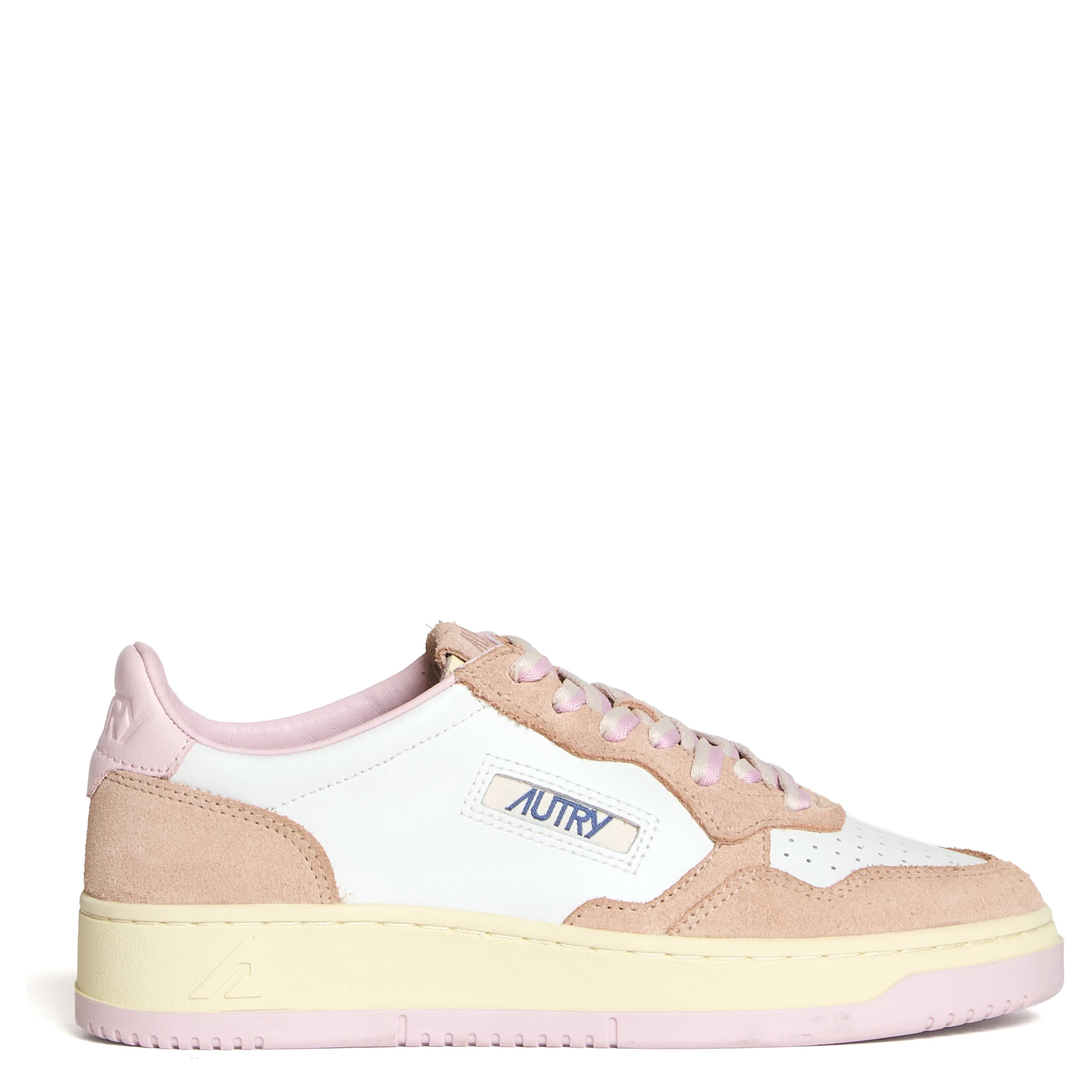 Sneakers Medalist Low In Pelle Bianca, Suede Phard