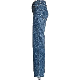 Rhinestone Denim Straight Leg Jeans