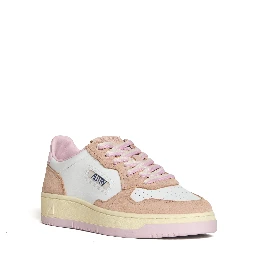 Sneakers Medalist Low In Pelle Bianca, Suede Phard