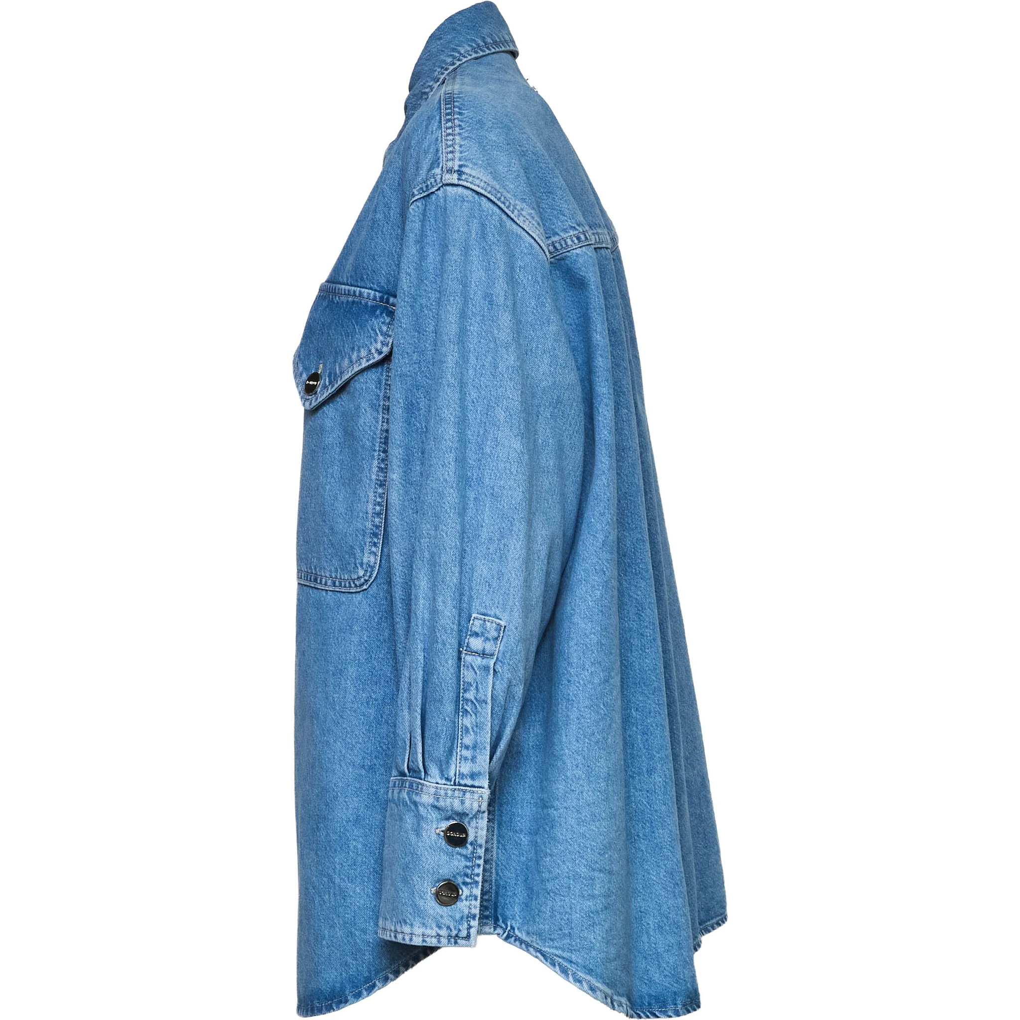 Camicia Over In Denim Cotone Lyocell 10 1/2 Oz