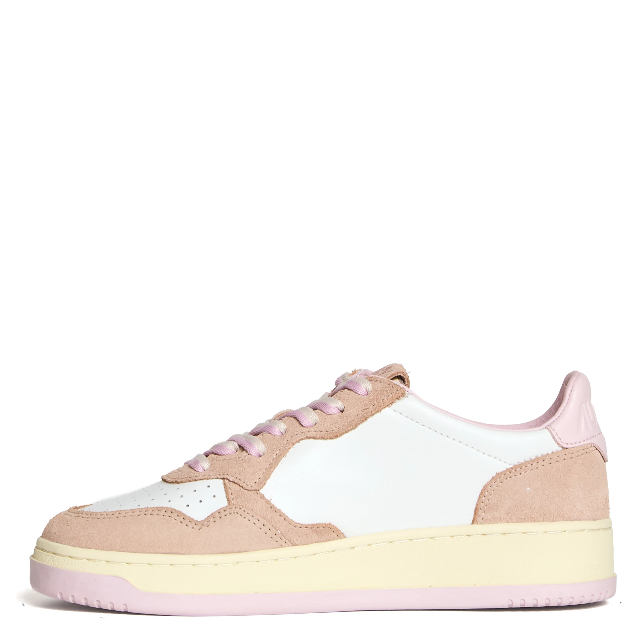 Sneakers Medalist Low In Pelle Bianca, Suede Phard