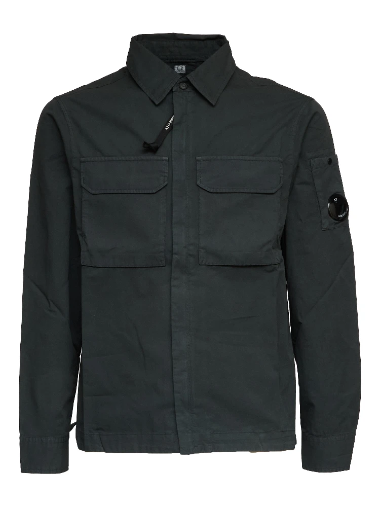 Organic Gabardine Zipped Lens Overshirt