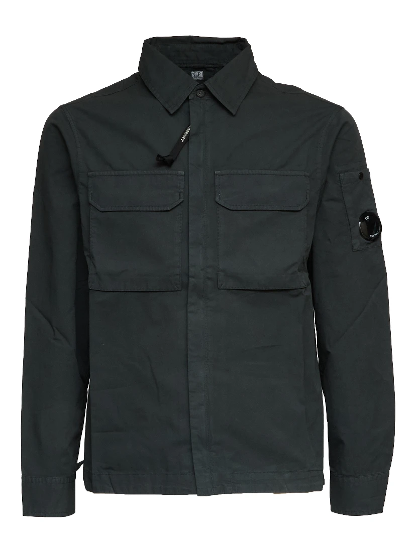 Organic Gabardine Zipped Lens Overshirt