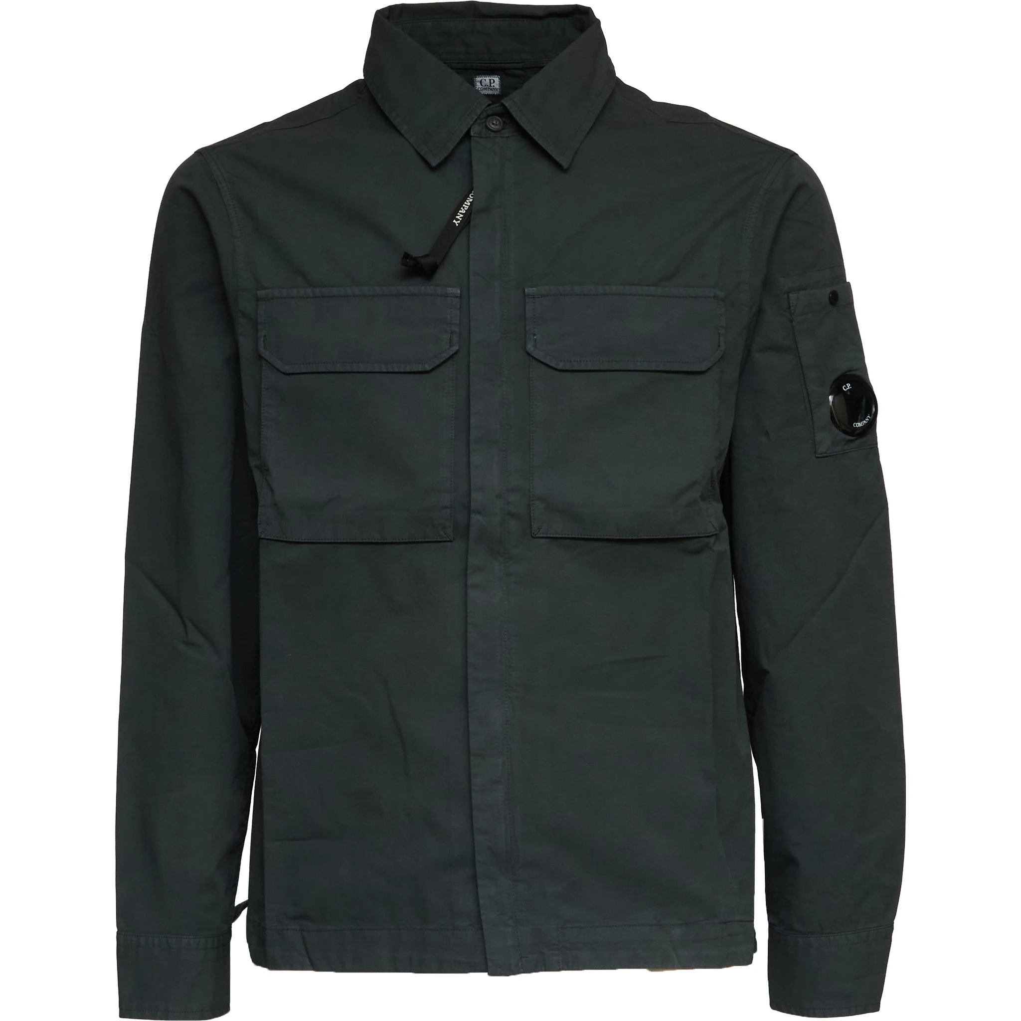 Organic Gabardine Zipped Lens Overshirt