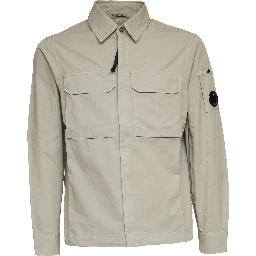 Organic Gabardine Zipped Lens Overshirt
