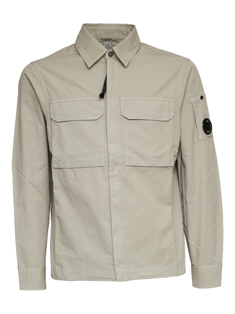 Organic Gabardine Zipped Lens Overshirt