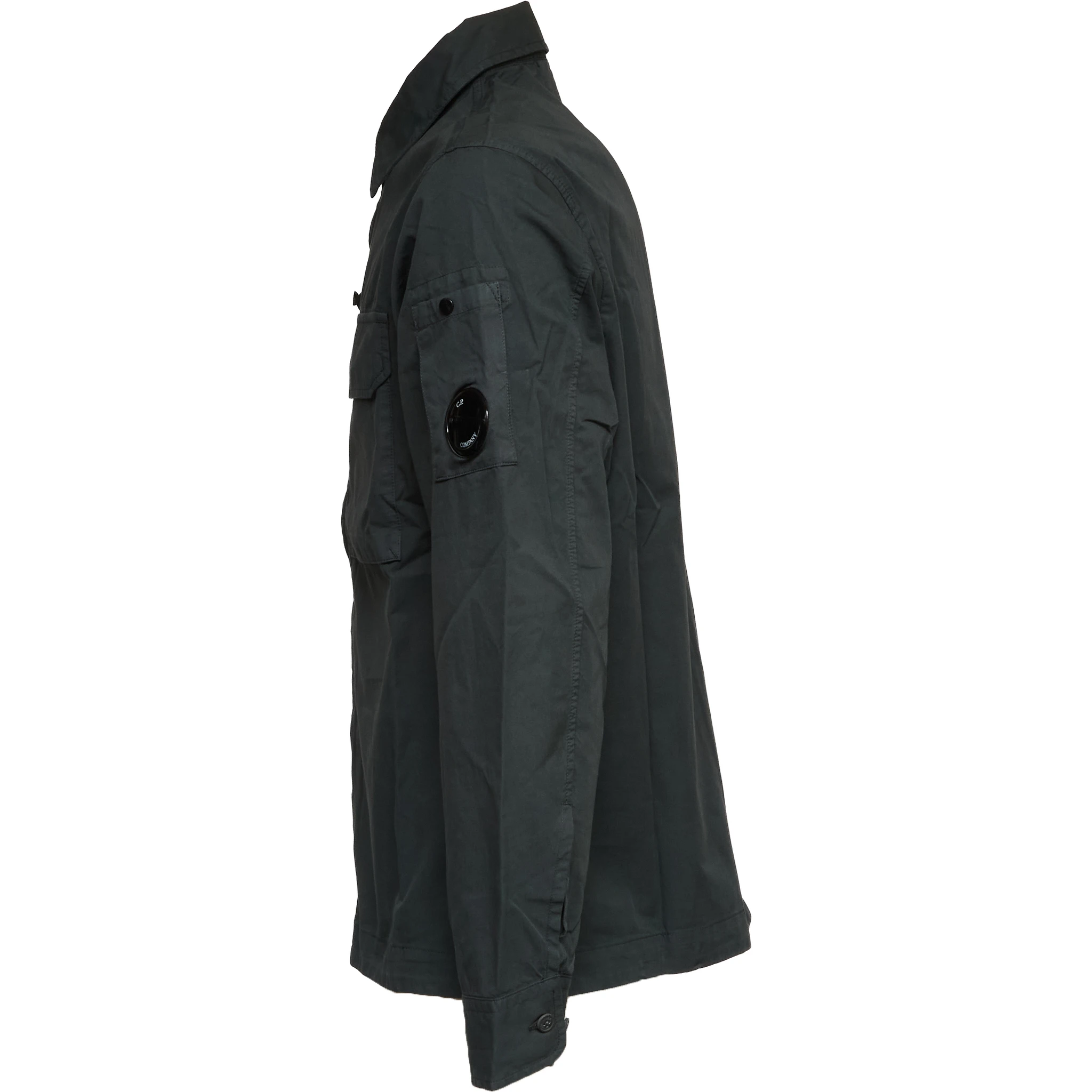 Organic Gabardine Zipped Lens Overshirt