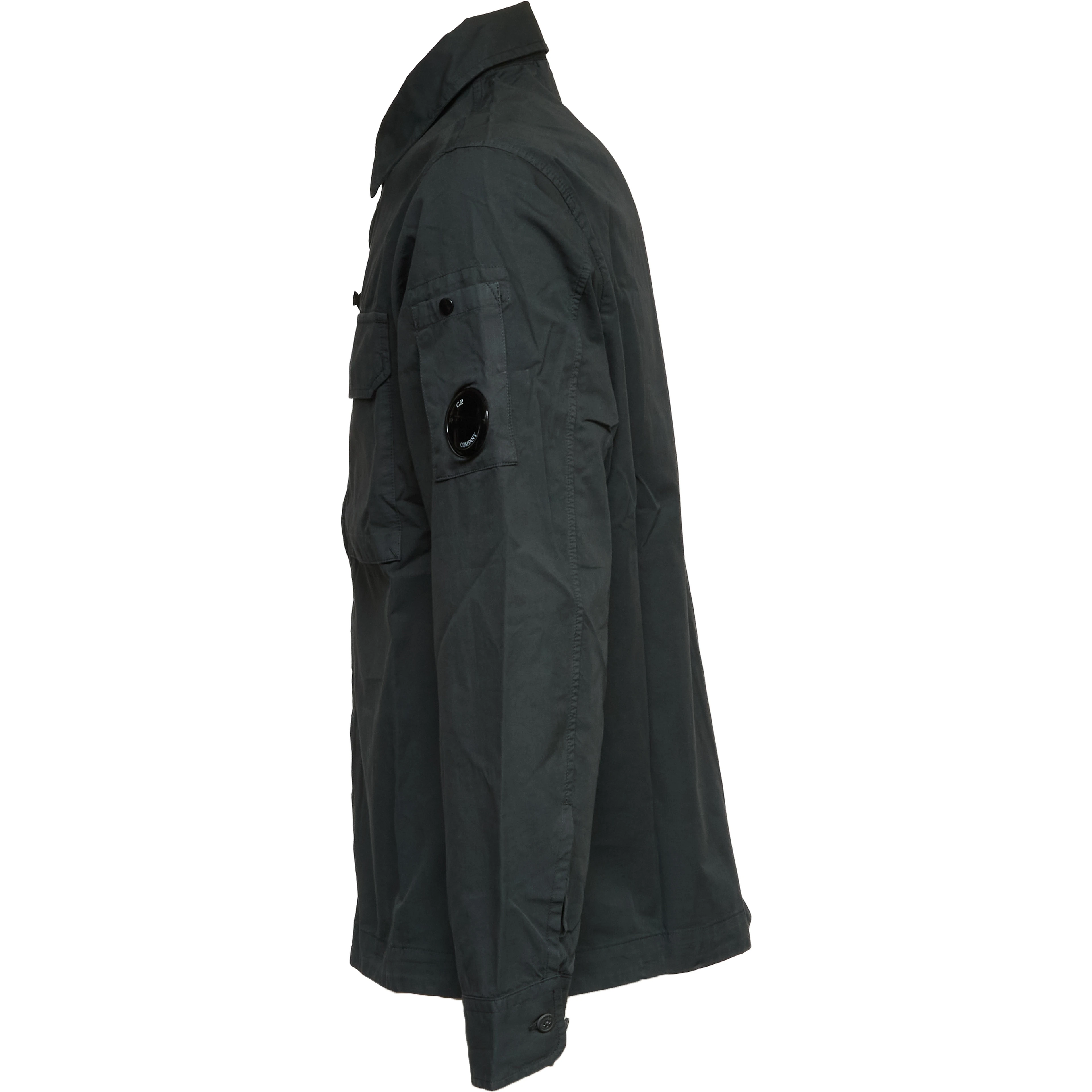 Organic Gabardine Zipped Lens Overshirt