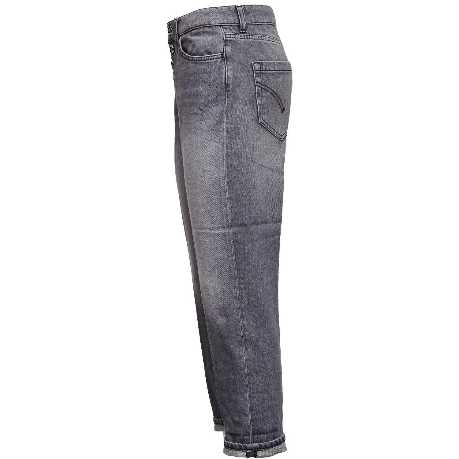 Jeans Koons Loose Bottone Gioiello Loose
