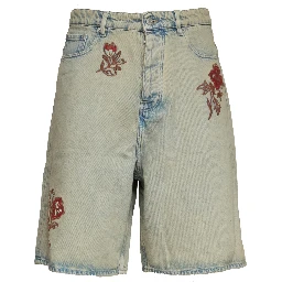 Short Jean Dusty Brodé Fleurs