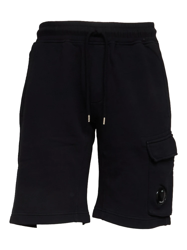 Cotton Diagonal Fleece Cargo Sweatshorts