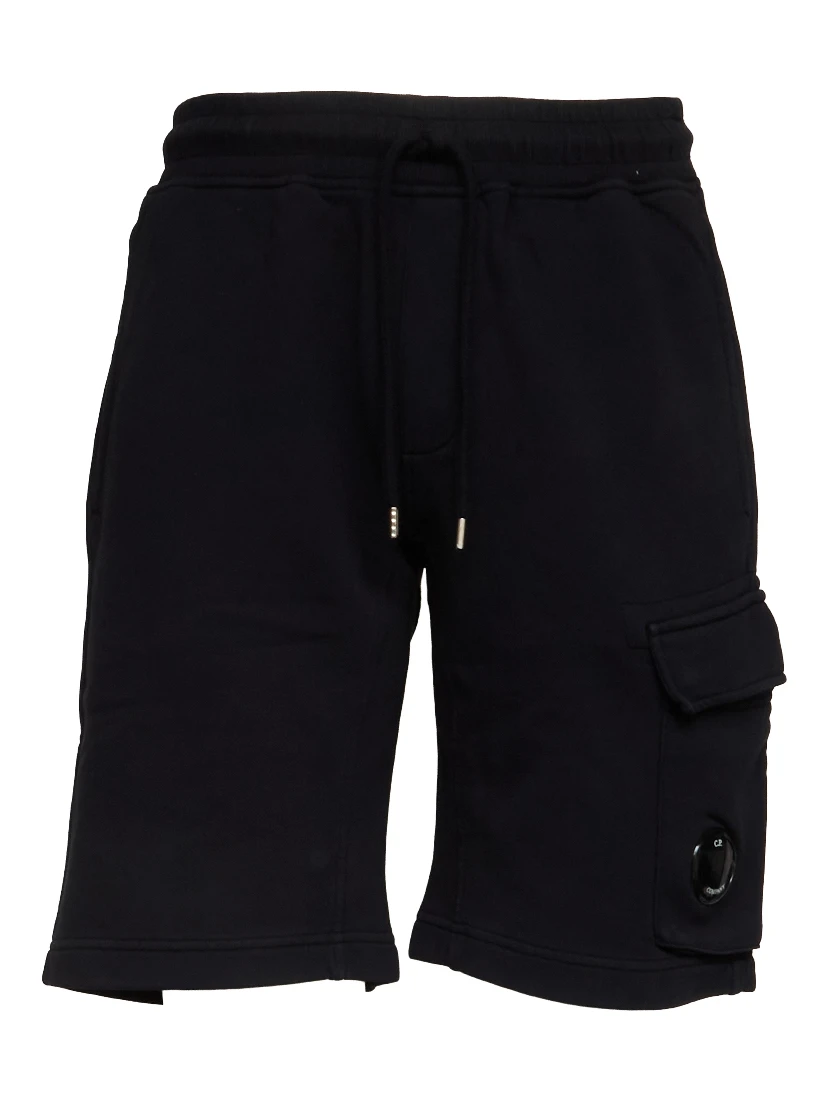 Cotton Diagonal Fleece Cargo Sweatshorts