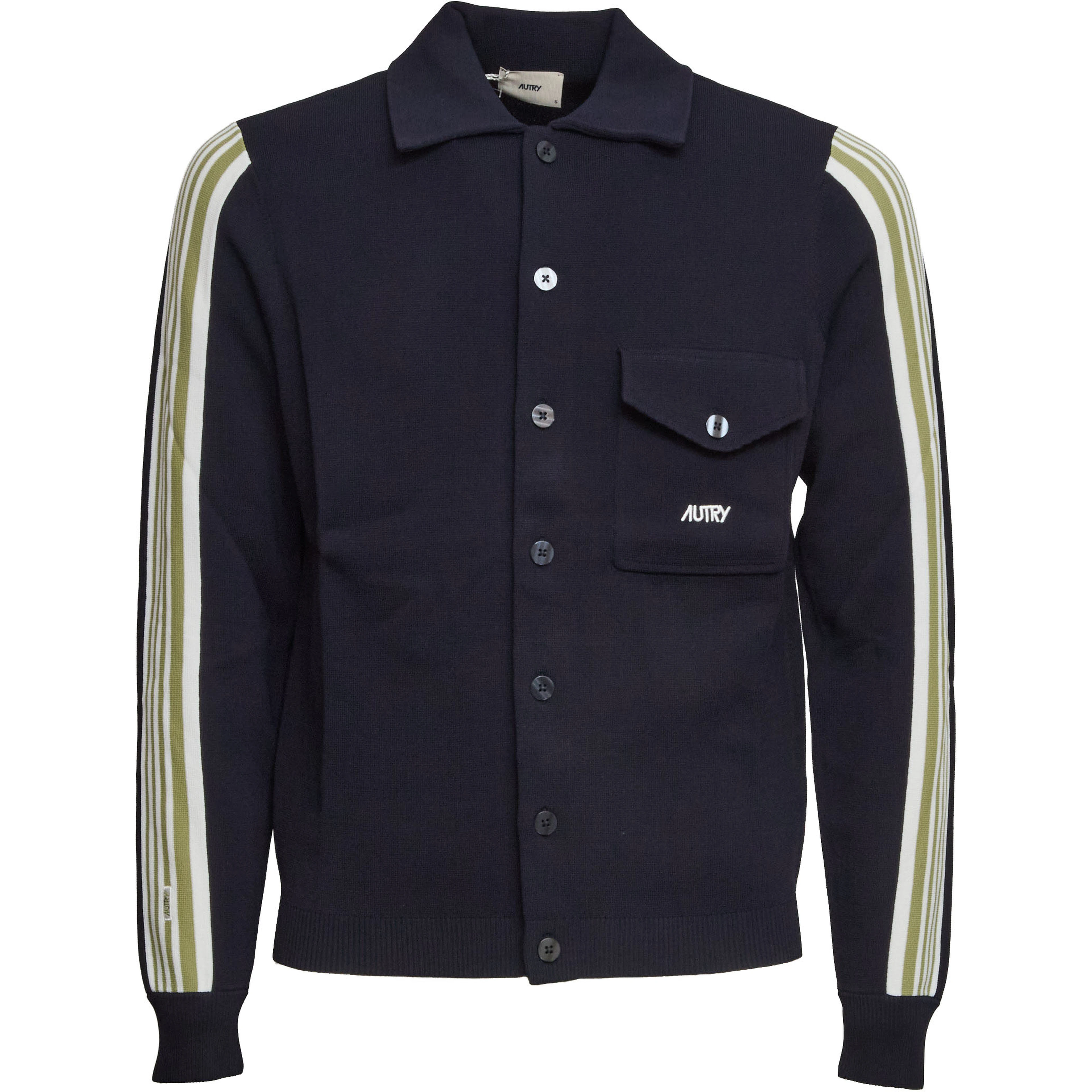Giacca Lavorata A Maglia Stile Tennis Con Zip