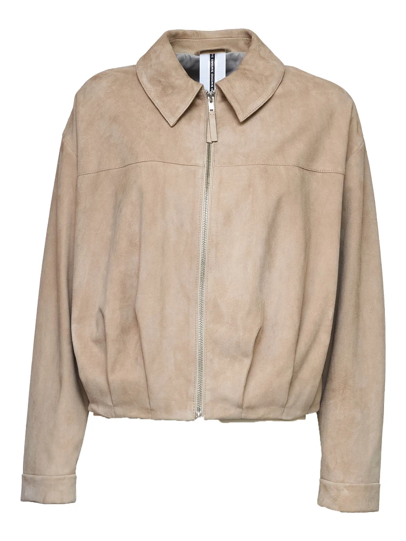 Goat Suede Leather Bomber