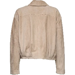 Goat Suede Leather Bomber