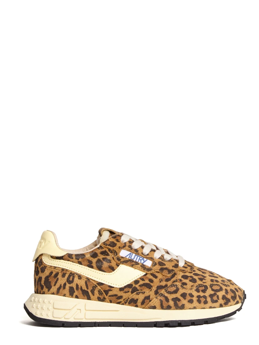 Sneakers Reelwind Low In Pelle, Suede Leopard