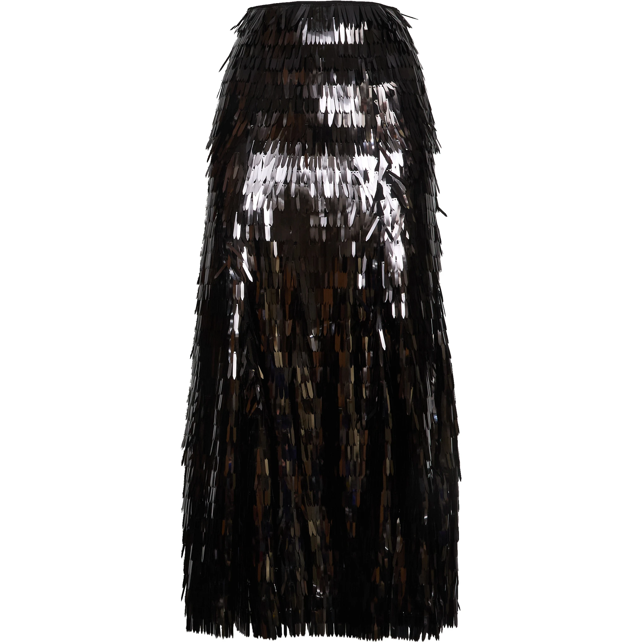 Black Sequin Midi Skirt