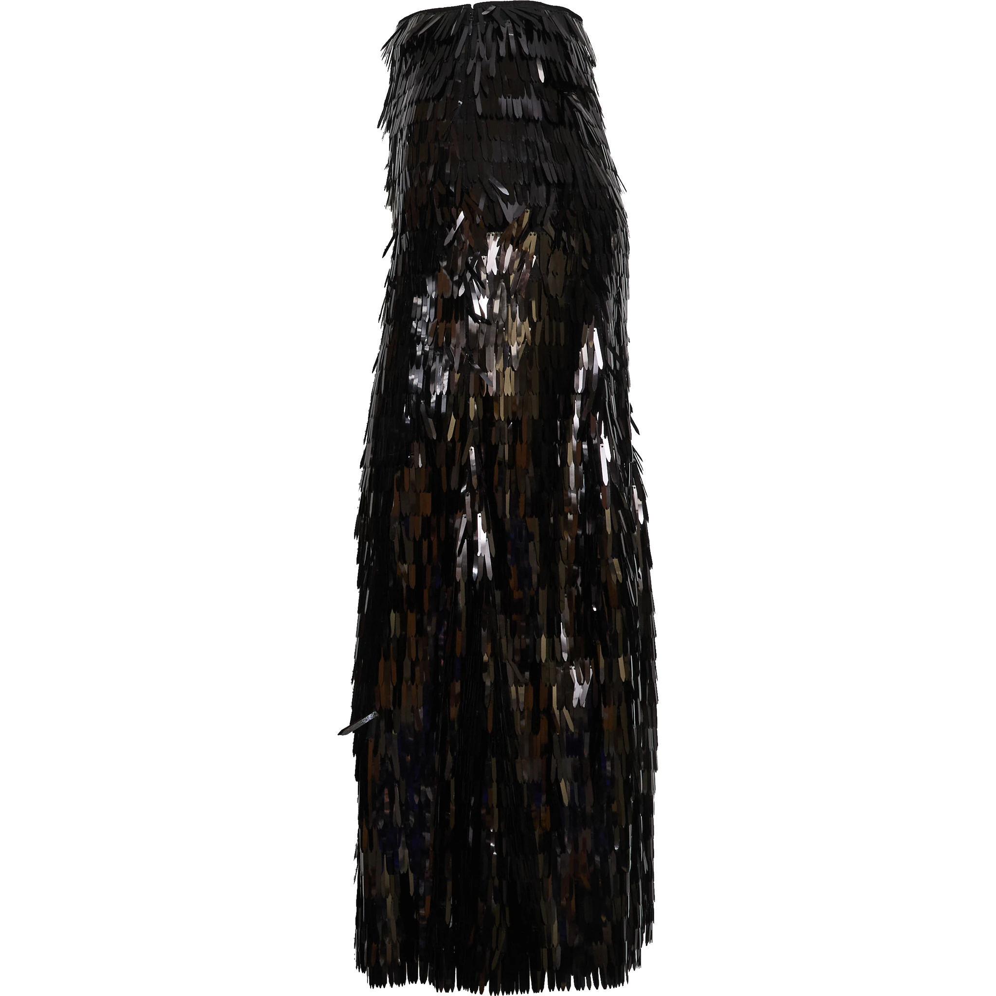 Black Sequin Midi Skirt