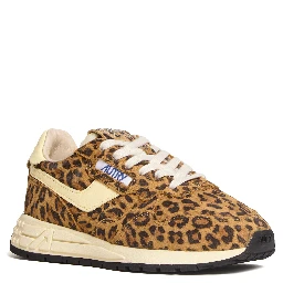 Sneakers Reelwind Low In Pelle, Suede Leopard