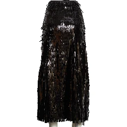 Black Sequin Midi Skirt
