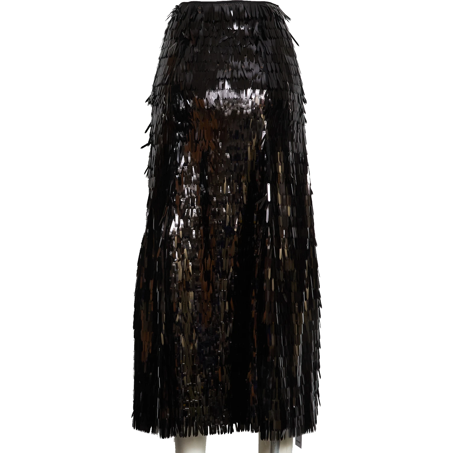 Black Sequin Midi Skirt