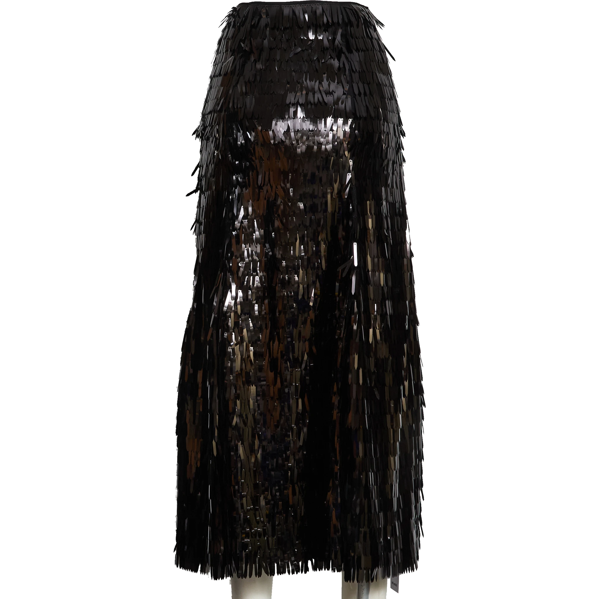 Black Sequin Midi Skirt