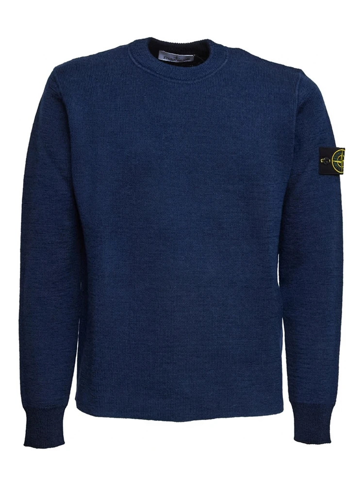 Maglia Girocollo Rubberised RWS Wool + Organic Cotton Double