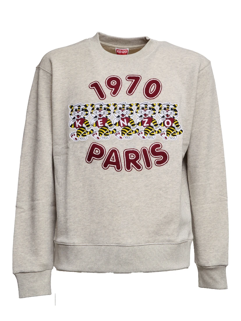 Kenzo Wild Tiger Embroidered Classic Sweatshirt