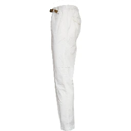 Pantaloni Lunghi In Tela Panaché Con Coulisse