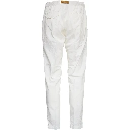 Pantaloni Lunghi In Tela Panaché Con Coulisse