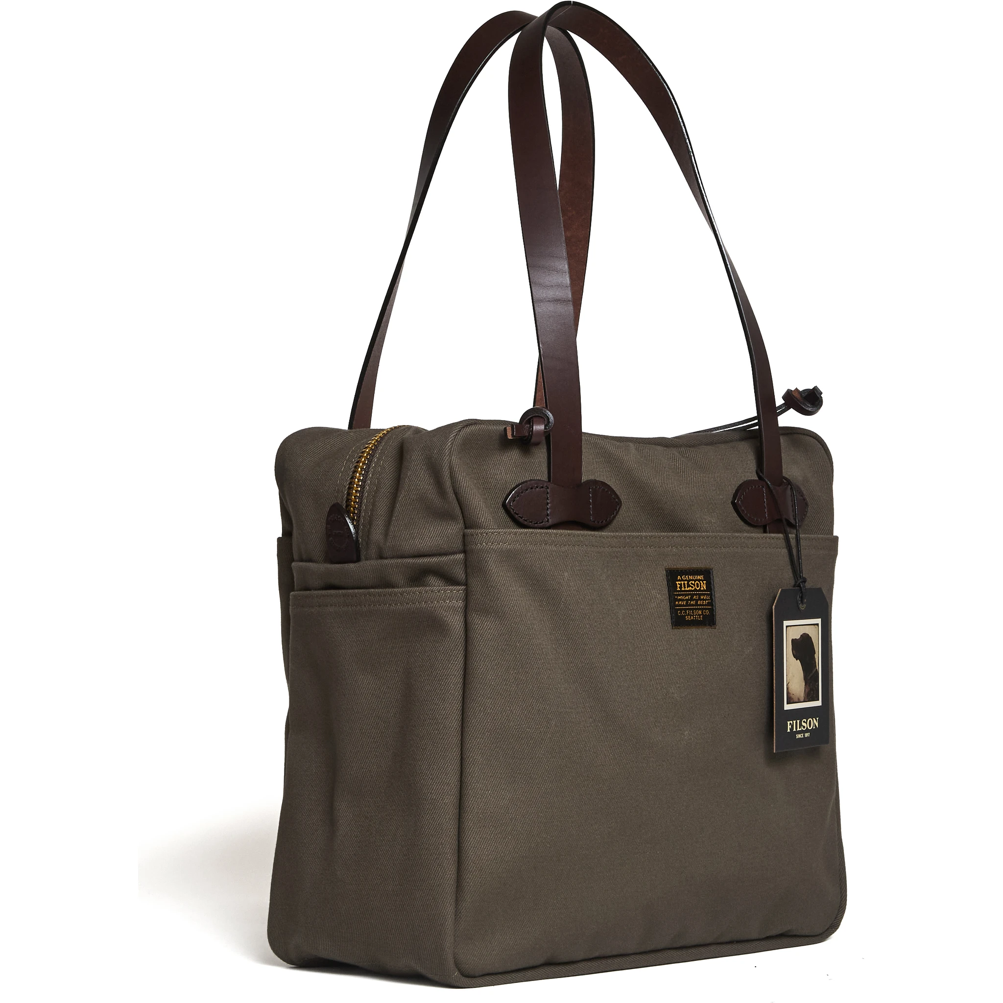 Tote Bag With Zipper Luggage Twill