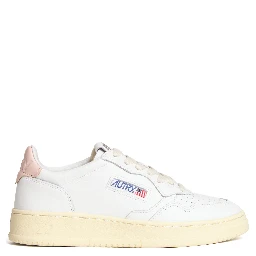 Sneakers Medalist Low In Pelle Bianca, Rosa