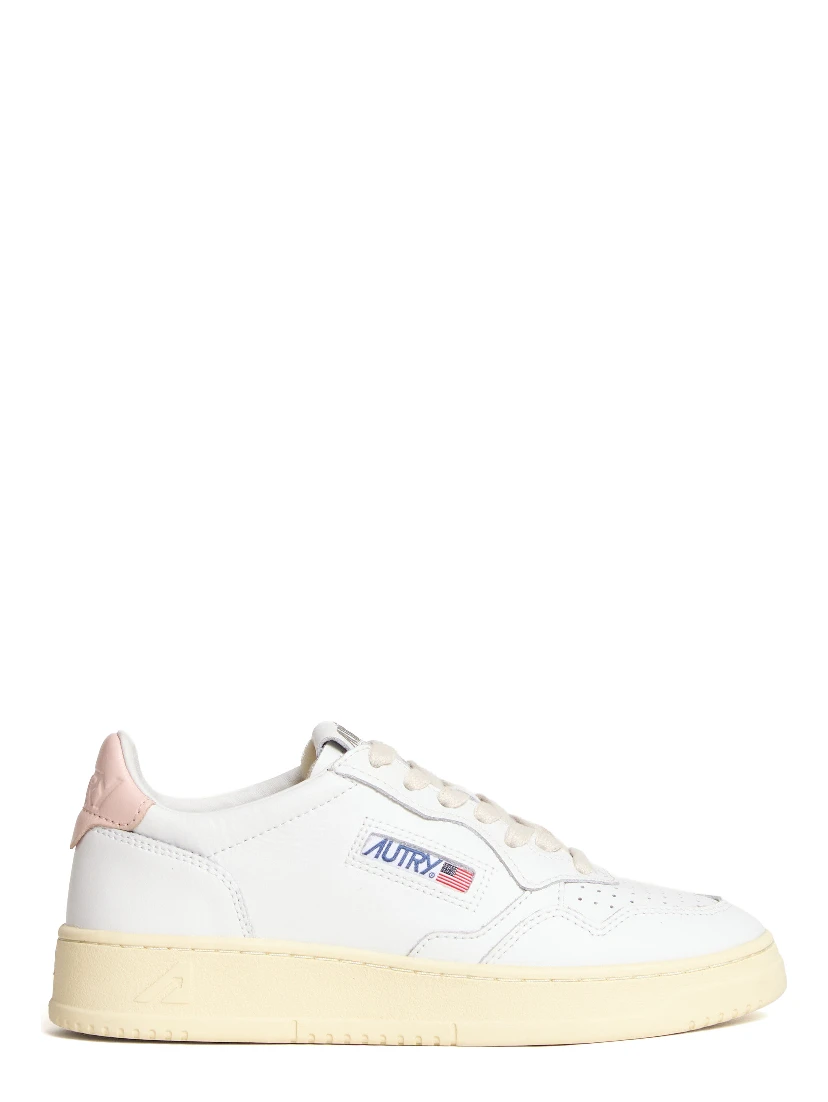 Sneakers Medalist Low In Pelle Bianca, Rosa