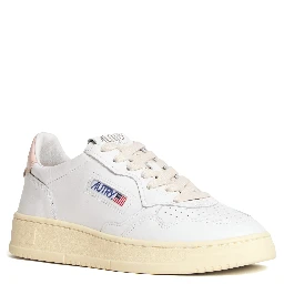 Sneakers Medalist Low In Pelle Bianca, Rosa