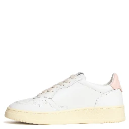 Sneakers Medalist Low In Pelle Bianca, Rosa
