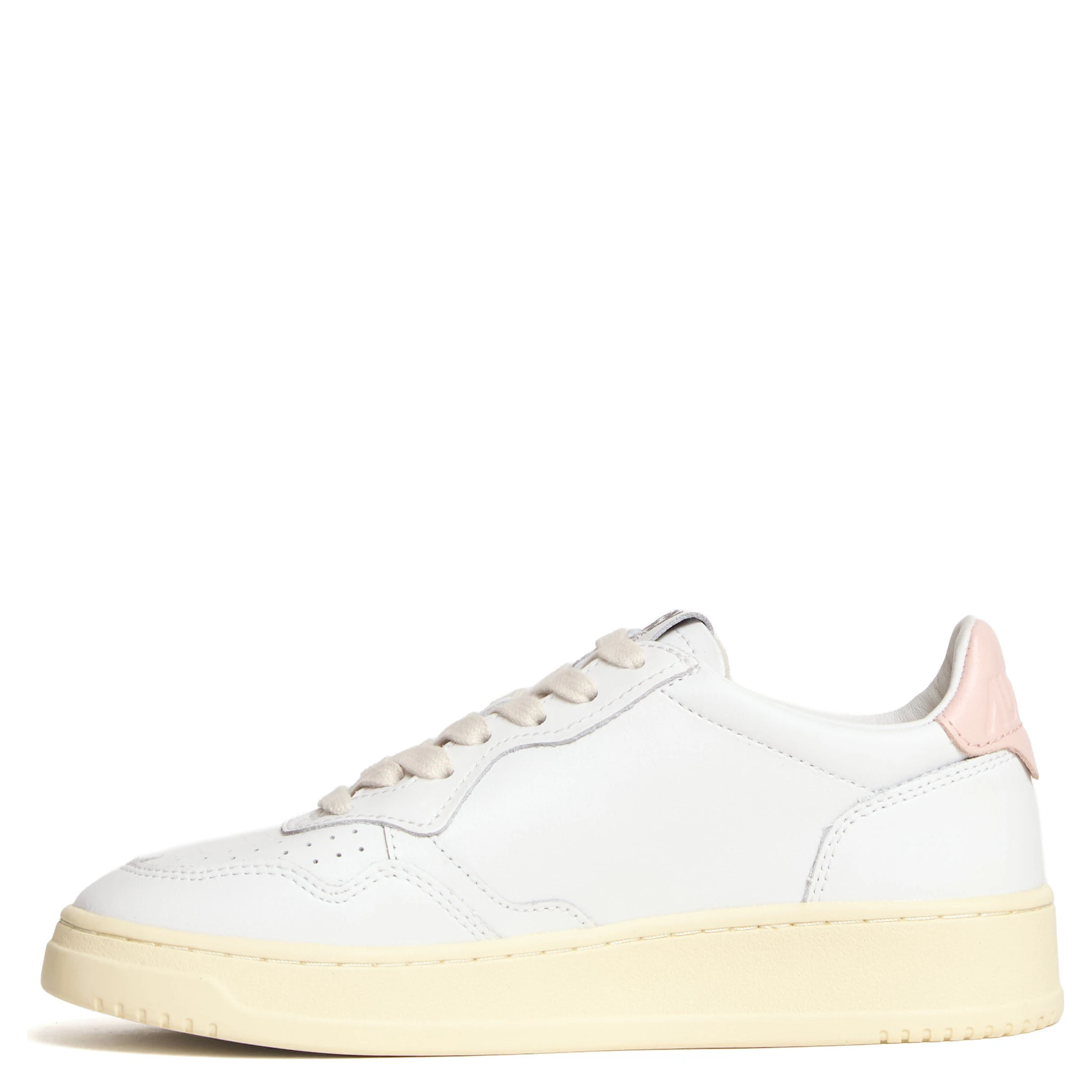 Sneakers Medalist Low In Pelle Bianca, Rosa
