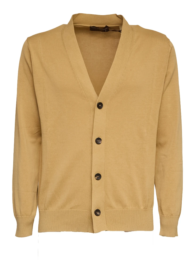 Cardigan In Crêpe Di Cotone