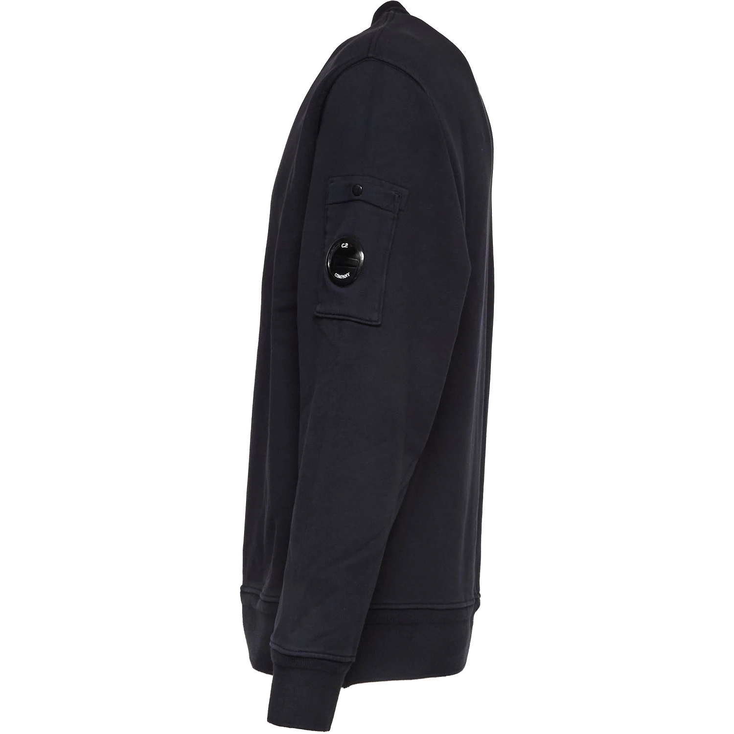 Cotton Diagonal Fleece Crewneck Lens Sweatshirt