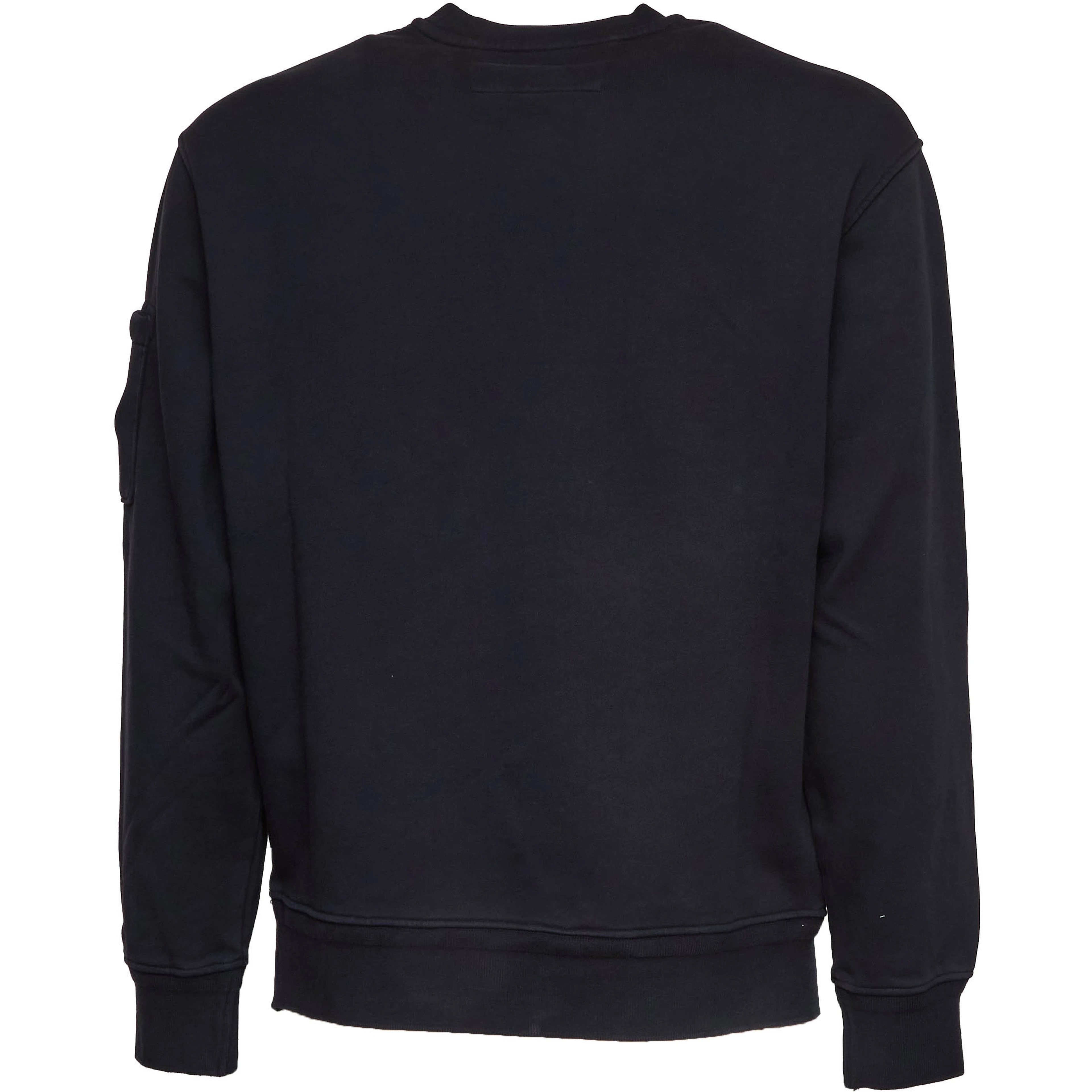 Cotton Diagonal Fleece Crewneck Lens Sweatshirt