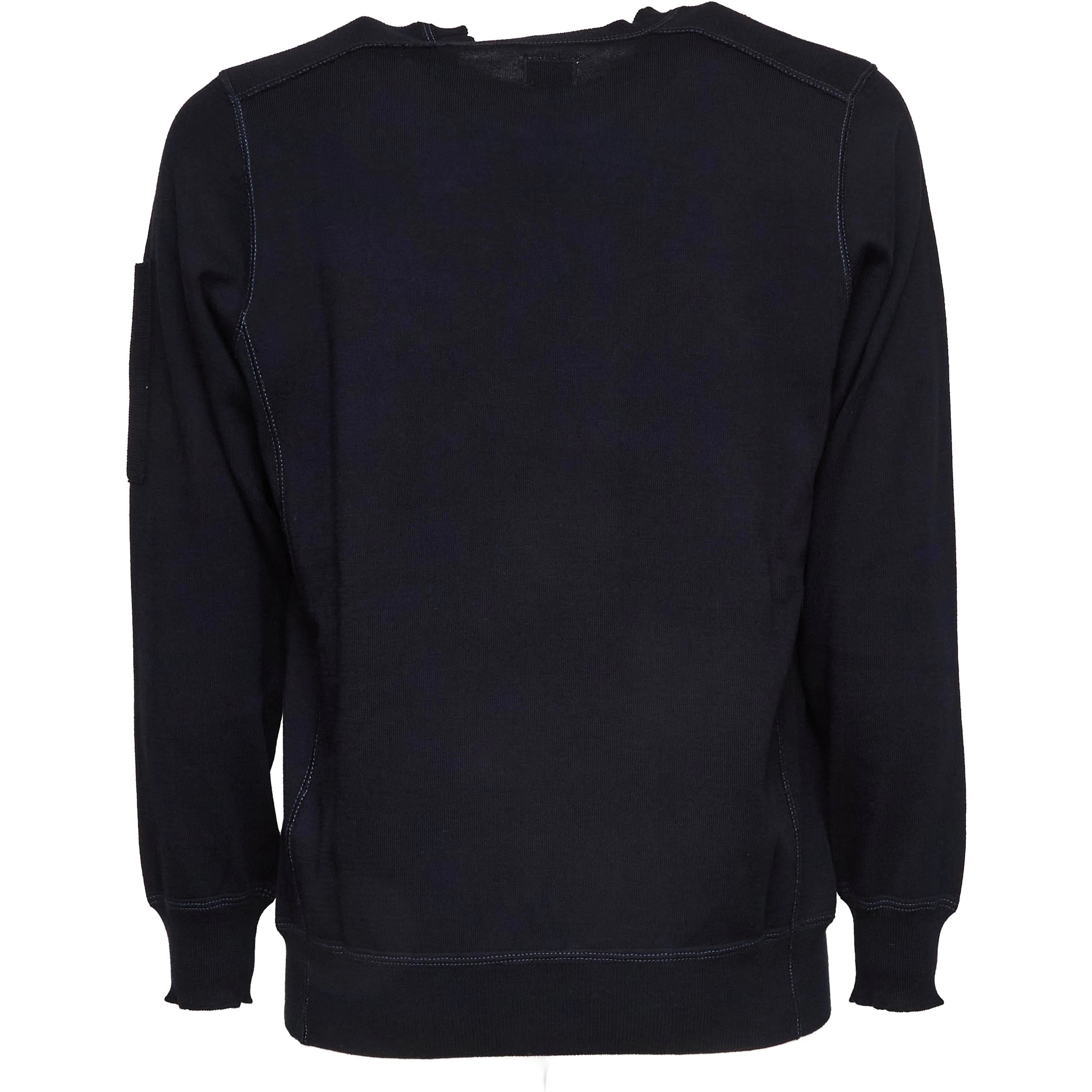 Cotton Sea Island Crewneck Lens Sweater