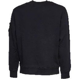 Cotton Diagonal Fleece Crewneck Lens Sweatshirt