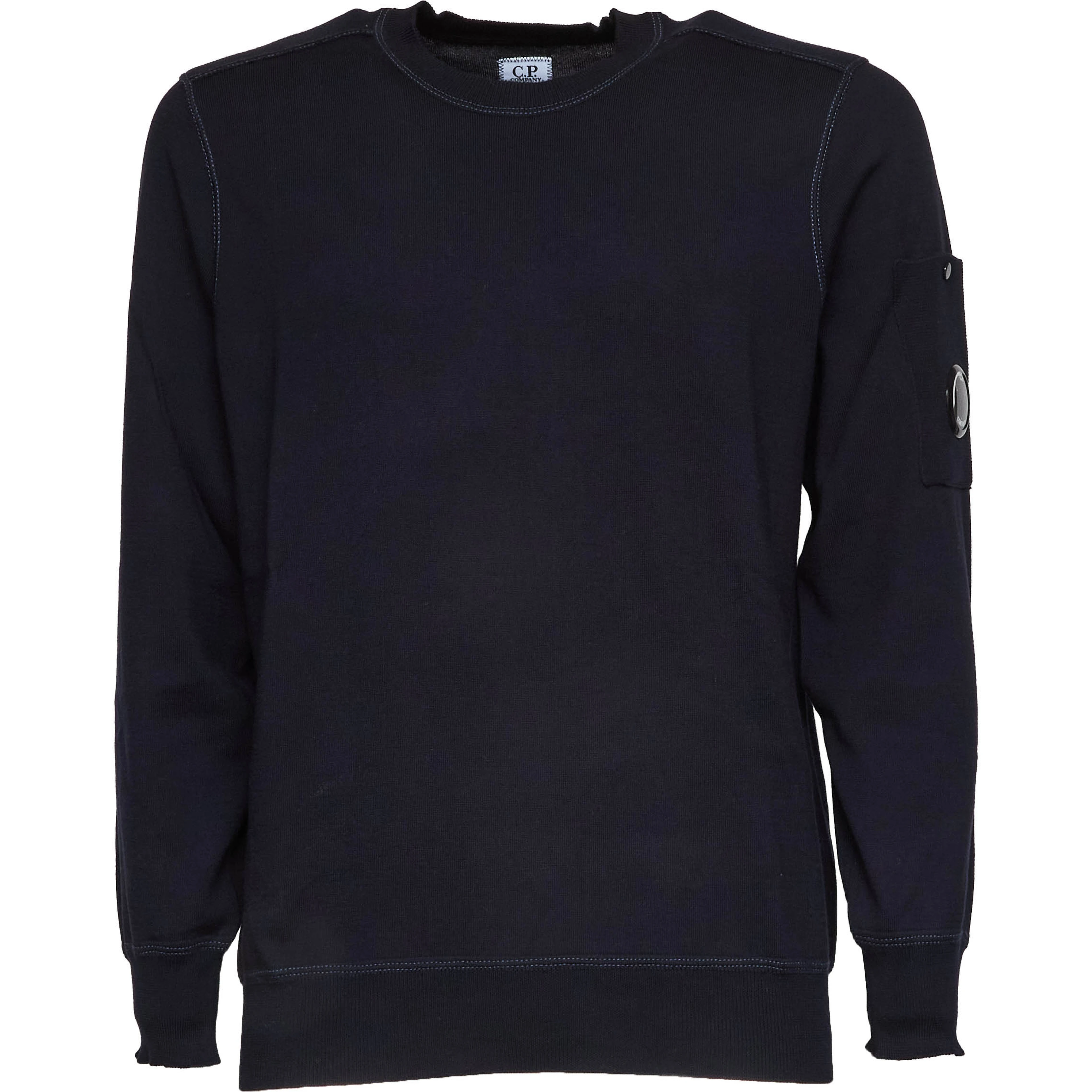 Cotton Sea Island Crewneck Lens Sweater