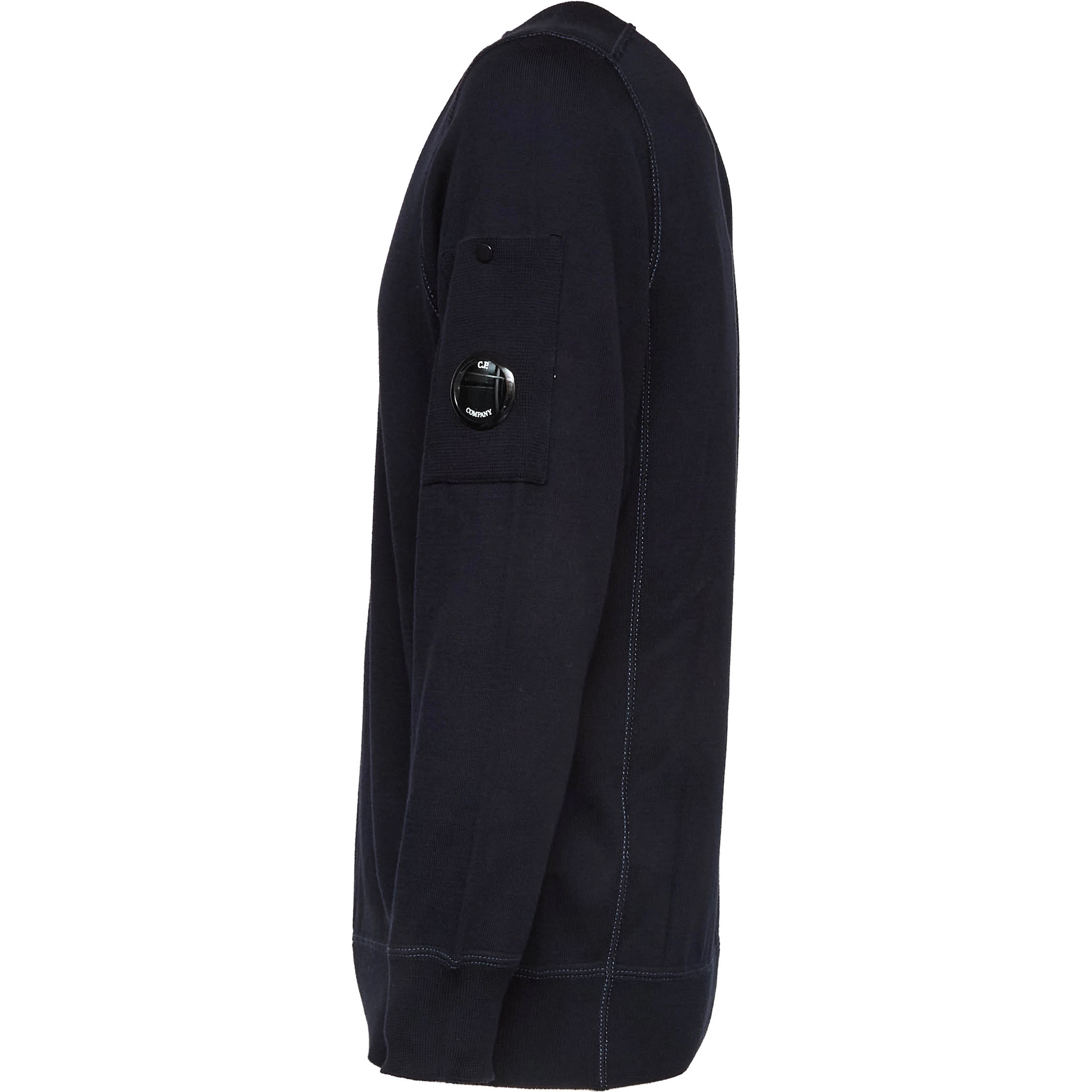 Cotton Sea Island Crewneck Lens Sweater