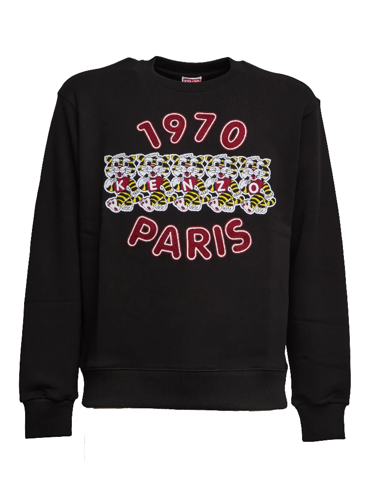 Kenzo Wild Tiger Embroidered Classic Sweatshirt