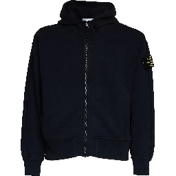 Felpa Con Cappuccio, Zip  In Cotone