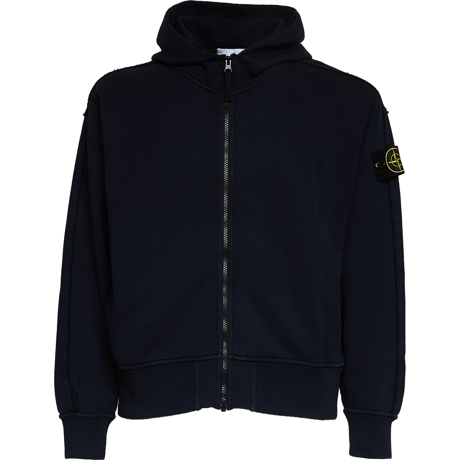 Felpa Con Cappuccio, Zip  In Cotone
