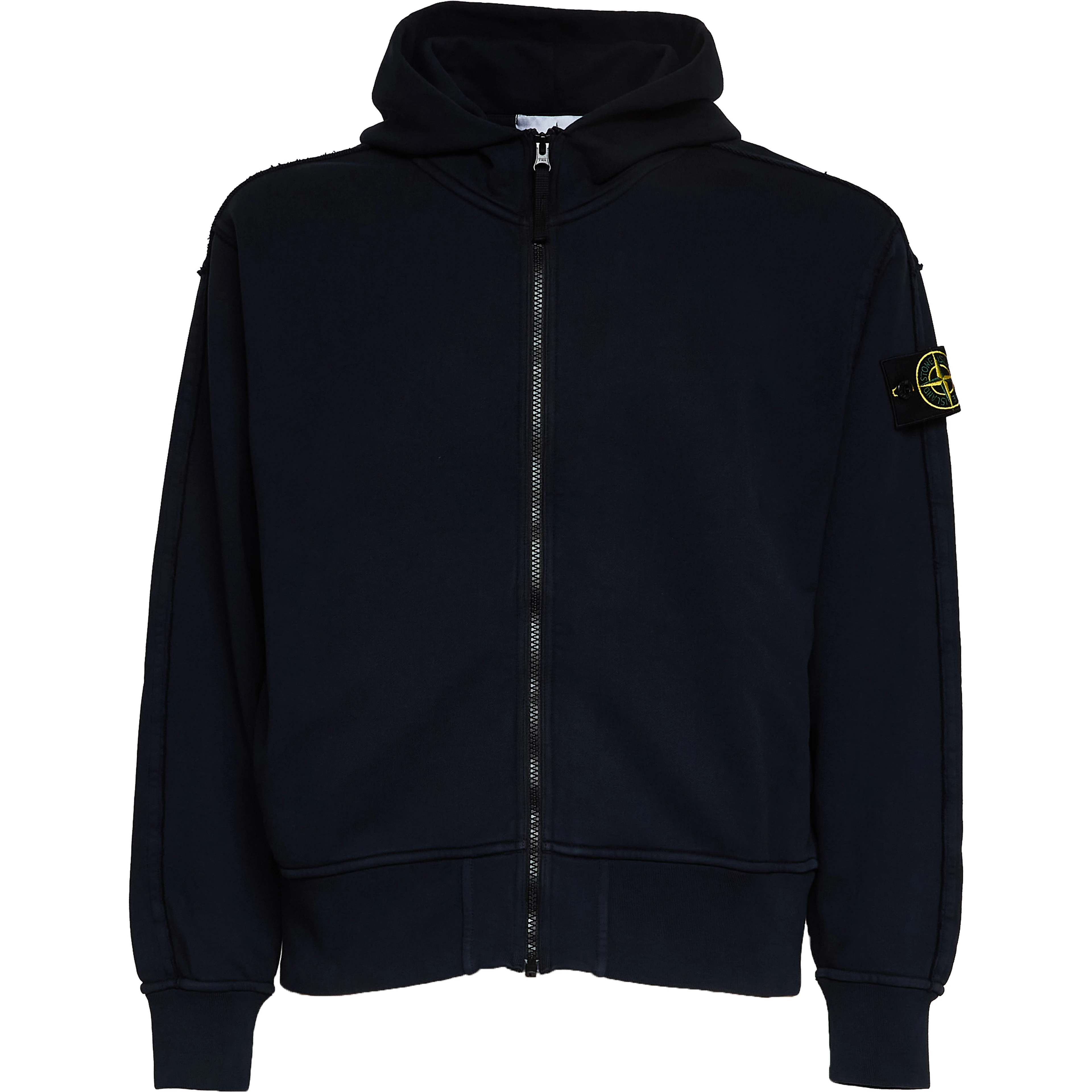 Felpa Con Cappuccio, Zip  In Cotone