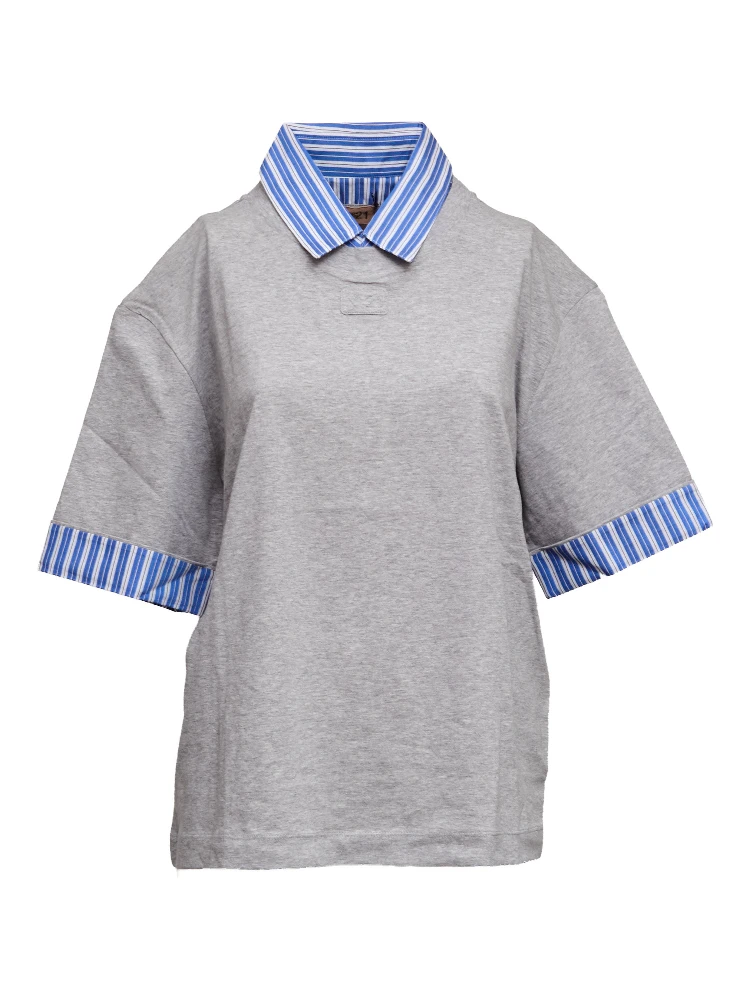 T-Shirt Con Dettagli In Cotrasto