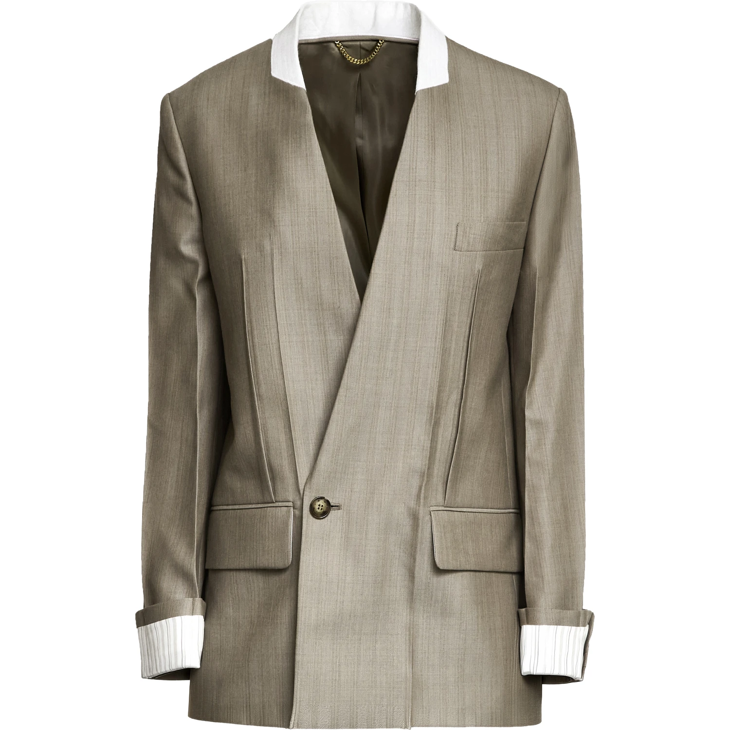 Collarless Jacket
